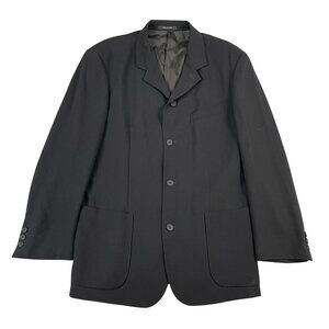 Emporio Armani 100% Wool 4 Button Black Blazer / Suit Jacket Sz 40R
